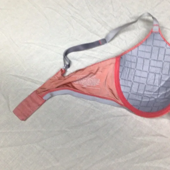 Victoria's Secret Coral Bra with Gray Straps perfect shape bra - Picture 5 of 8